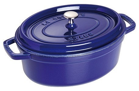 ストウブオーバルココット 差しわたし29珊 青碧 Staub 鍋 無水一皿分の料理