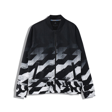 アディダス Adidas アウター メンズ 秋冬 ゴルフ ジオメトリック刷り出す 長袖満々たるジップ上張スウェット Ins47 Fs6914bk メンズ Gullane Com Br