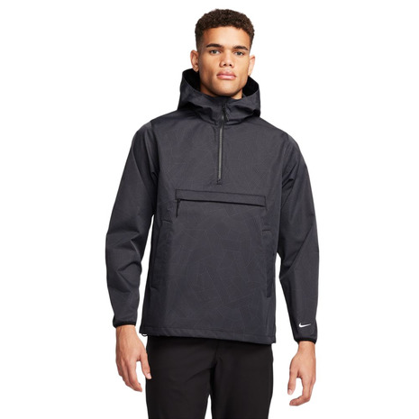 洗えるNIKEゴルフ　中綿ゴルフジャケット　men's M 極美品です ナイキゴルフ 2way 中綿ナイロンゴルフジャケット スウォッシュ刺繍ロゴ 黒