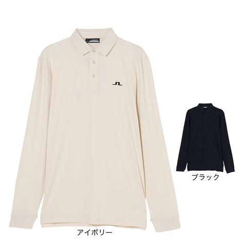 【4/17 09:59まで 全商品最大P10倍 要エントリー】J.LINDEBERG（メンズ）ゴルフウェア Florian 長袖ポロシャツ 071-24912-25AW
