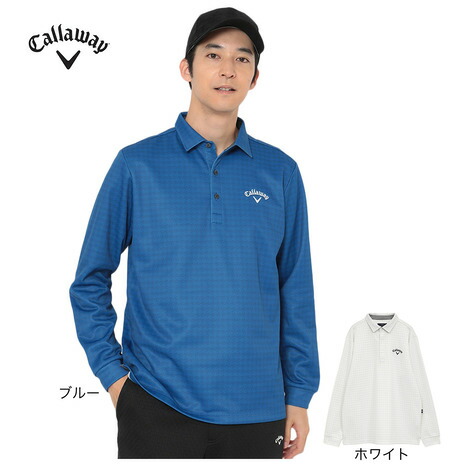 キャロウェイ（CALLAWAY）（メンズ）ゴルフウェア 裏起毛千鳥プリント長袖シャツ C25233115