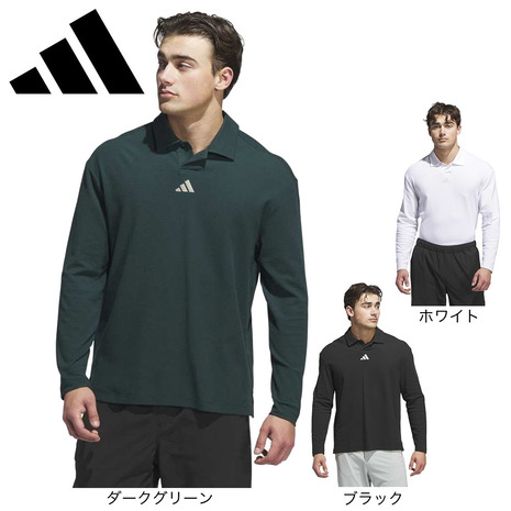 アディダス（adidas）（メンズ）ゴルフウェア ビヨンド 長袖 ルーズフィット ポロシャツ KKW56