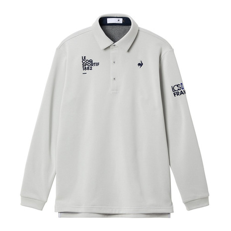 ルコックスポルティフ（lecoqsportif）（メンズ）ゴルフウェア 蓄熱保温 ヒートナビ ベーシックデザイン長袖ポロシャツ LG5FLS05M WH00