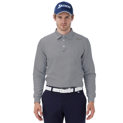 【新品】 SRIXON スリクソン ロゴ ボーダー ポロシャツ ゴルフ ウェア SRIXON スリクソン ×レクサス 半袖 ポロシャツ ストライプ柄