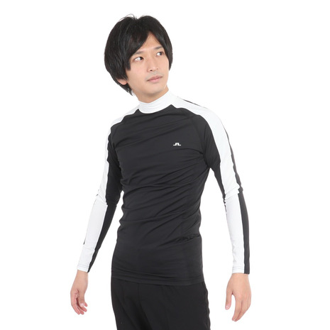 【4/17 09:59まで 全商品最大P10倍 要エントリー】J.LINDEBERG(J.LINDEBERG)(メンズ)ゴルフウェア 速乾 Antoine コンプレッション 長袖ハイネックシャツ 071-21110-019