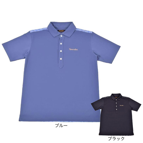 レザレクション（Resurrection）（メンズ）ゴルフウェア 速乾 バックGM ワイド 半袖ポロシャツ BE12PS20