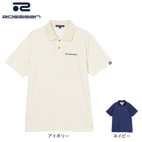 ROSASEN（メンズ）ゴルフウェア ハダサラ冷感プリント半袖ポロシャツ 044-25443-26SS｜Victoria Golf 支店