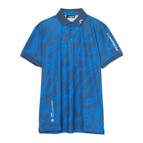 J.LINDEBERG(J.LINDEBERG)(メンズ)ゴルフウェア ツアーテックプリントポロシャツ DPWT 071-24950-25AW-096