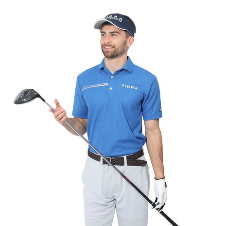フィドラ(FIDRA)(メンズ)ゴルフウェア 半袖 ポロシャツ FD5RTG08 BLU|Victoria Golf 支店