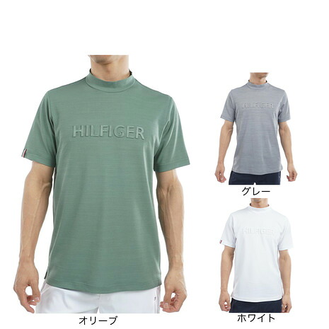 トミー ヒルフィガー ゴルフ（TOMMY HILFIGER GOLF）（メンズ）ゴルフウェア 吸水速乾 エンボスロゴ 半袖モックネックシャツ THMA532