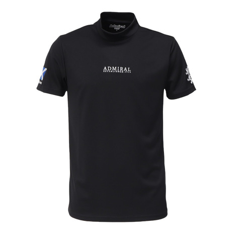 アドミラル ゴルフ(Admiral GOLF)(メンズ)ゴルフウェア 吸水速乾 ハイネックシャツ ゴルフ 半袖 メンズ フラッグ モックネックシャツ ADMA498-BLK|Victoria Golf 支店