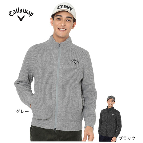 キャロウェイ（CALLAWAY）（メンズ）ゴルフウェア 裏地付きフルジップニット C25218107