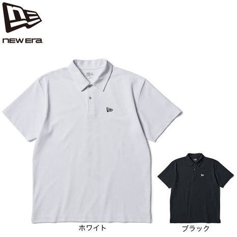 ニューエラ（NEW ERA）（メンズ、レディース）ゴルフウェア 半袖 ポロシャツ 鹿の子 Vertical ロゴ 1485994