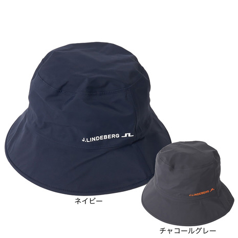 J.LINDEBERG（メンズ）ゴルフ 速乾 防水 軽量 Sandy Rain バケットハット 073-52937