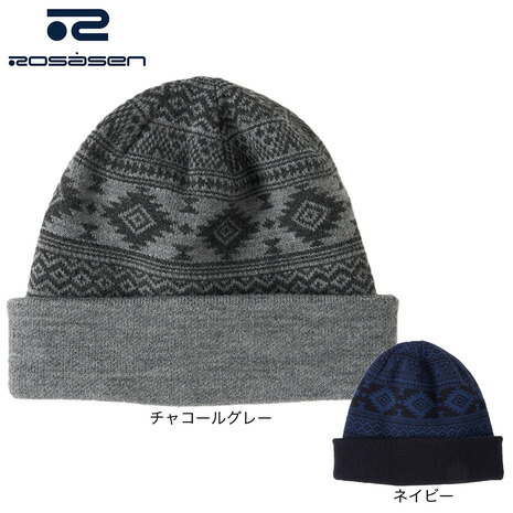 ROSASEN（メンズ、レディース）ゴルフ リバーシブル ニットワッチ 046-54002-25AW