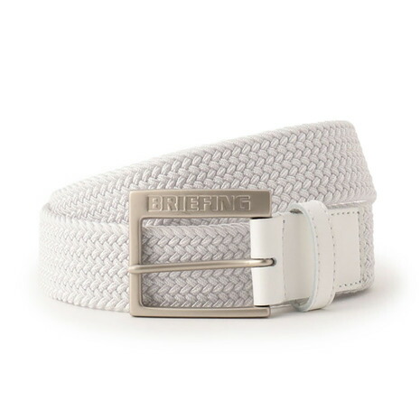 BRIEFING グレー 編み込み ベルト BG BUCKLE LEATHER BELT（BG バックルレザーベルト）（BRG191M38