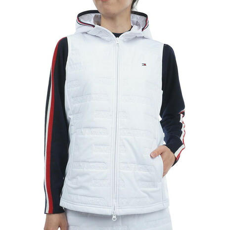 トミーヒルフィガーゴルフ（TOMMY HILFIGER GOLF）（レディース）ゴルフウェア ロゴ キルトパテッド ベスト THLA473-WHT｜Victoria Golf 支店