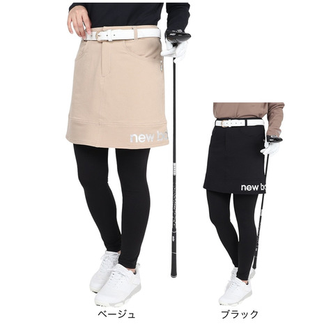 ニューバランスゴルフスカート ニューバランスゴルフ NB 一体型ぺチパンツ付き裾ロゴスカート