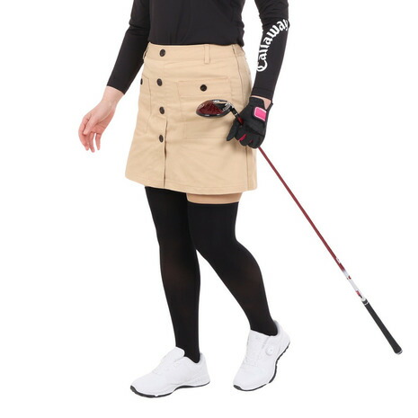キャロウェイ（CALLAWAY）（レディース）ゴルフウェア インナーパンツ付き ツイルインナーショートパンツスカート C24128201-1040