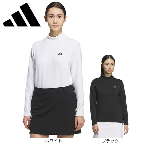 【4/17 09:59まで 全商品最大P10倍 要エントリー】アディダス（adidas）（レディース）ゴルフウェア 保温 長袖 COLD .RDY ストレッチ ワーディング モックネックシャツ JWK04