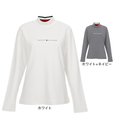 【4/17 09:59まで 全商品最大P10倍 要エントリー】トミー ヒルフィガー ゴルフ（TOMMY HILFIGER GOLF）（レディース）ゴルフウェア ベア天 長袖 モックネックシャツ THLA563