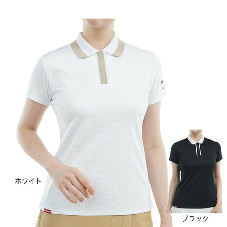 アドミラル ゴルフ（Admiral GOLF）（レディース）ゴルフウェア 吸水速乾 ロゴジャガード 半袖ポロシャツ ADLA508