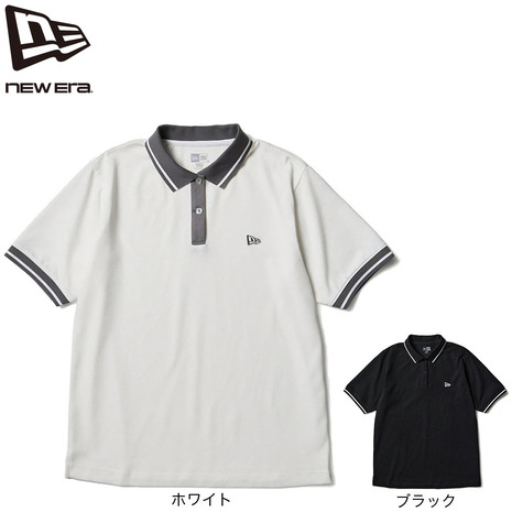 ニューエラ（NEW ERA）（レディース）ゴルフウェア 半袖 ポロシャツ ストライプカラー 1485985