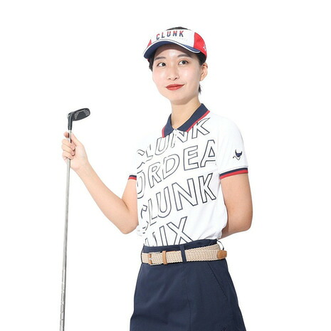 クランク(CLUNK)(レディース)ゴルフウェア 吸汗速乾 半袖ポロシャツ CL5RUG08 WHT|Victoria Golf 支店