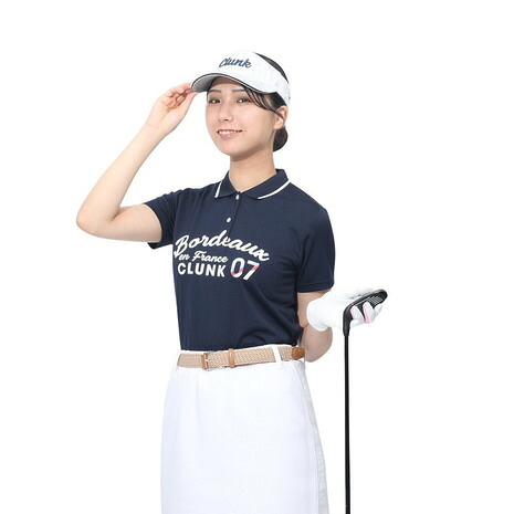 クランク（CLUNK）（レディース）ゴルフウェア 吸汗速乾 半袖ポロシャツ CL5RUG13 NVY｜Victoria Golf 支店