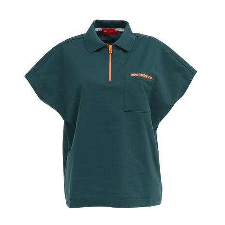 ニューバランス（new balance）（レディース）ゴルフウェア ハーフジップ BIG 半袖ポロシャツ 012-6160502-130
