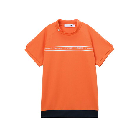 ルコックスポルティフ（lecoqsportif）（レディース）モックネック ゴルフ 半袖 ワイドシルエットモックネック半袖シャツ LG6SHS51L OR00