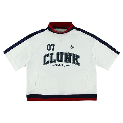 クランク（CLUNK）（レディース）モックネック ゴルフ 半袖 ハイネックプルオーバー CL5RUG66 WHT