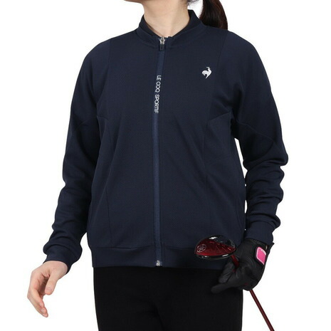【4/14 20時スタート 全商品最大P10倍 要エントリー】ルコックスポルティフ（lecoqsportif）（レディース）ゴルフウェア フルジップスウェットシャツ LG5SSW50L NV00