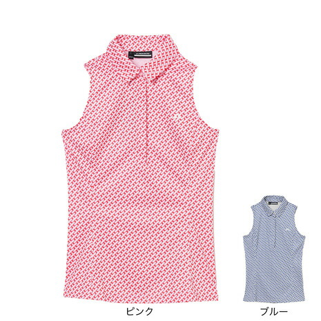J.LINDEBERG（レディース）ゴルフウェア Dena Print スリーブレスシャツ 072-23471 9,009円