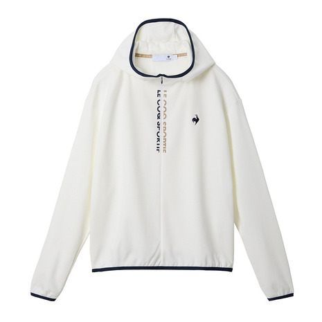 ルコックスポルティフ（lecoqsportif）（レディース）ゴルフウェア 吸汗 長袖パーカー フーディー LG5FLS80L WH00