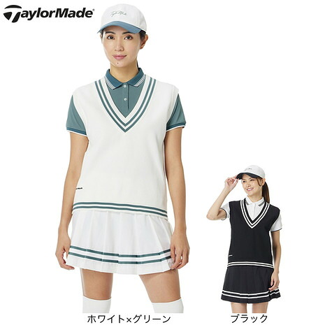 テーラーメイド（TAYLORMADE）（レディース）ゴルフウェア Vネックラインドセーターベスト TL793