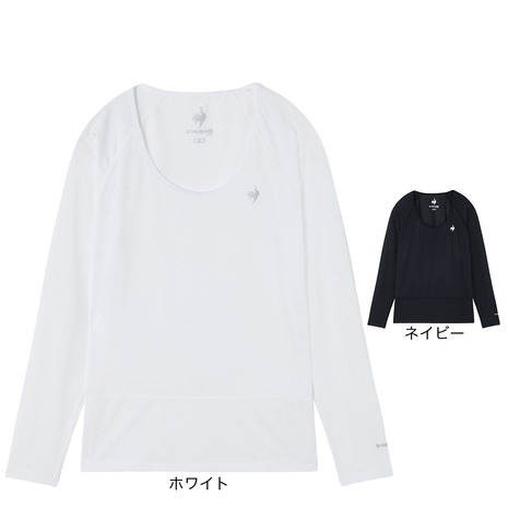 【4/14 20時スタート 全商品最大P10倍 要エントリー】ルコックスポルティフ（lecoqsportif）（レディース）クルーネックメッシュアンダーシャツ LG6SUD01L