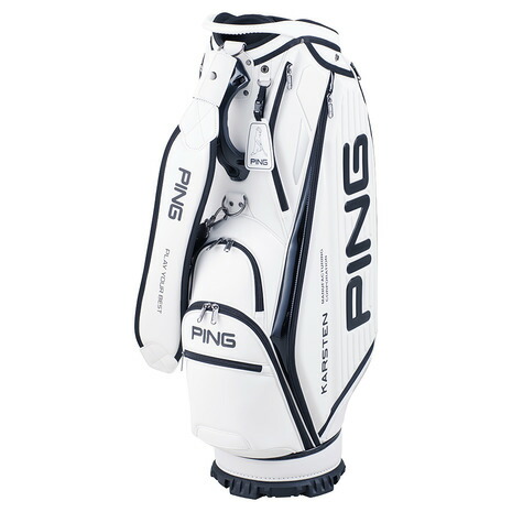 楽天市場】ピン ワンポケット キャディバッグ メンズ ホワイト 9.0