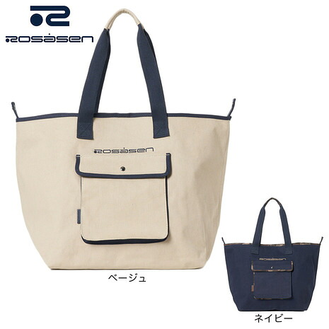 ROSASEN（メンズ、レディース）ゴルフ 2WAY キャンバス トートバック 046-84801-25AW｜Victoria Golf 支店 9,900円