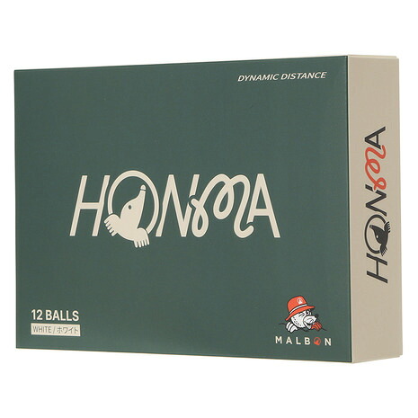 本間ゴルフ（HONMA）（メンズ）ゴルフボール BT2551 MALBON WH ダース(12個入り)