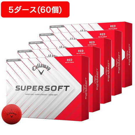 キャロウェイ（CALLAWAY）（メンズ、レディース）【5ダースセット】ゴルフボール スーパーソフト SUPERSOFT RED 25 3B ダース(60個入り)