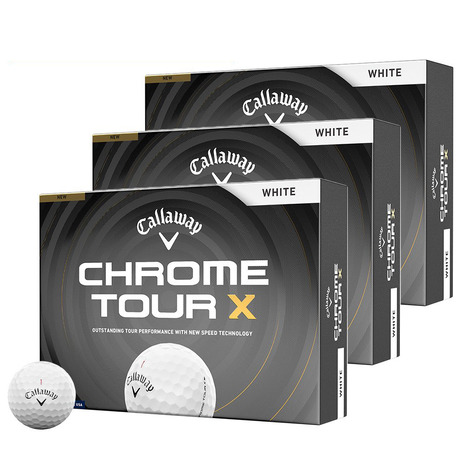 【4/14 20時スタート 全商品最大P10倍 要エントリー】キャロウェイ（CALLAWAY）（メンズ）【3ダースセット】ゴルフボール クロムツアー X 26 ホワイト 3B 2026年モデル 3ダース(36個入り)