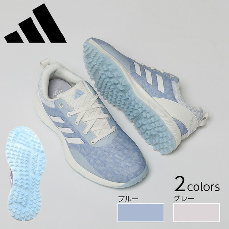 adidas 女性用 ゴルフシューズ ホワイト/グレー/ピンク adidas アディダス ゴルフ シューズ スパイク レディース