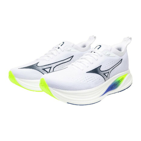 ミズノ（MIZUNO）（メンズ）ランニングシューズ ジョギングシューズ ネオゼン 2 ホワイト ブルー J1GC268601 スポーツシューズ｜Victoria Golf 支店 10,632円