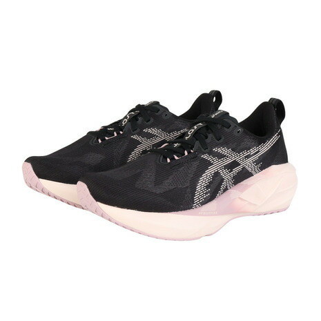 アシックス（ASICS）（レディース）ランニングシューズ ジョギングシューズ ノヴァブラスト 5 ブラック ピンク 1012B765.003｜Victoria Golf 支店