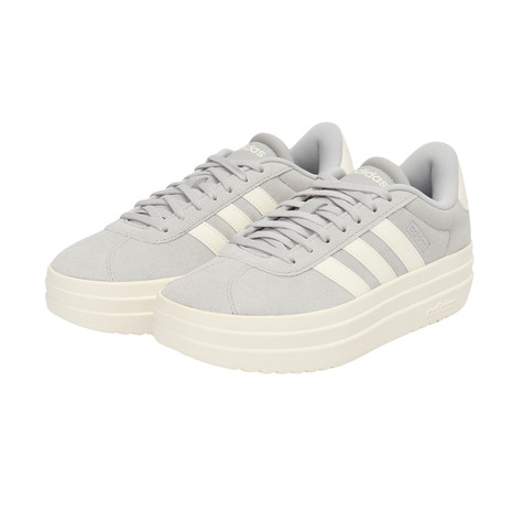 アディダス（adidas）（レディース）スニーカー スポーツシューズ VL コートボールド グレー IF9784 スポーツ カジュアルシューズ 厚底
