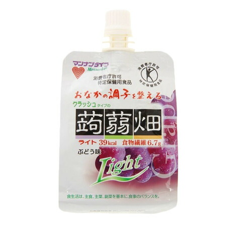 マンナンライフ Mannan Life クラッシュタイプの蒟蒻畑ライト ぶどう味 メンズ キッズ 大特価