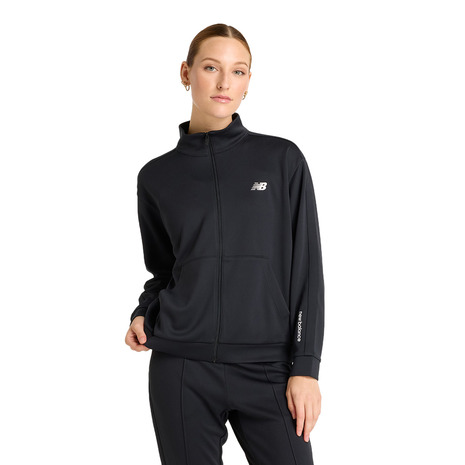 ニューバランス（new balance）（レディース）ニットトラックジャケット AWJ51505BK