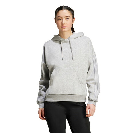 アディダス（adidas）（レディース）ホリデー スリーストライプス フリースパーカー JVI79-JM1869