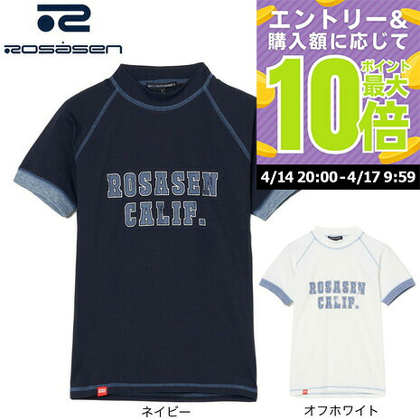 【4/17 09:59まで 全商品最大P10倍 要エントリー】ROSASEN（レディース）ゴルフウェア 吸水速乾 ソロナ天竺 半袖モックネックシャツ 045-23241-25SS